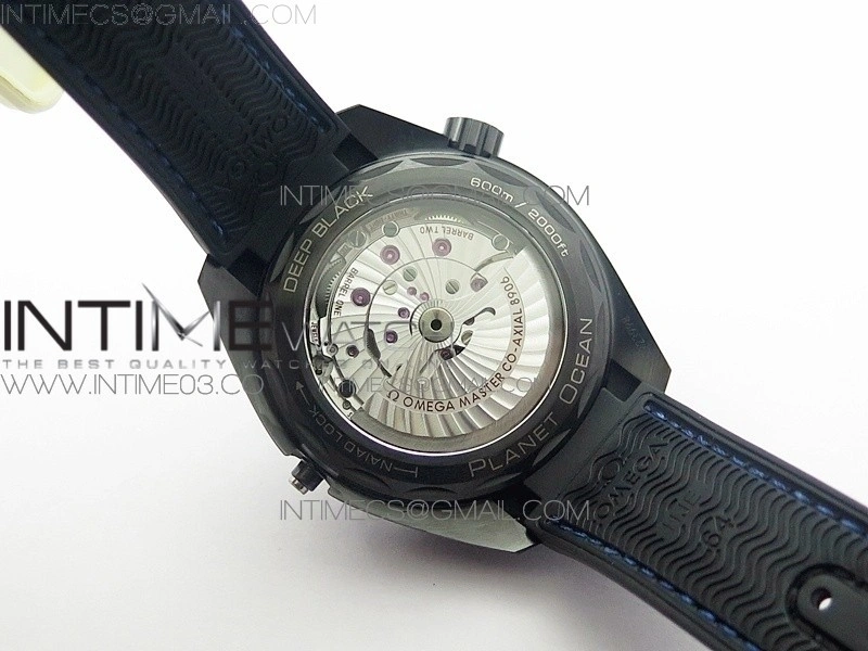 Planet Ocean 45.5mm Deep Black Real Ceramic VSF 1:1 Best Edition on Black Nylon Strap A8906 Super Clone